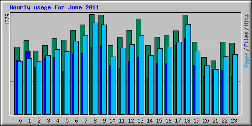 Hourly usage for June 2011