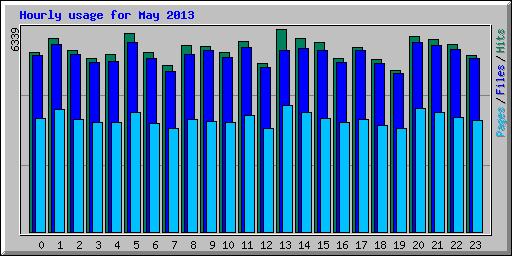 Hourly usage for May 2013