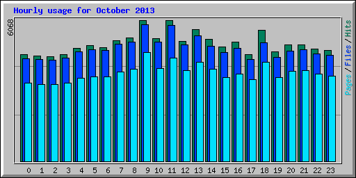 Hourly usage for October 2013