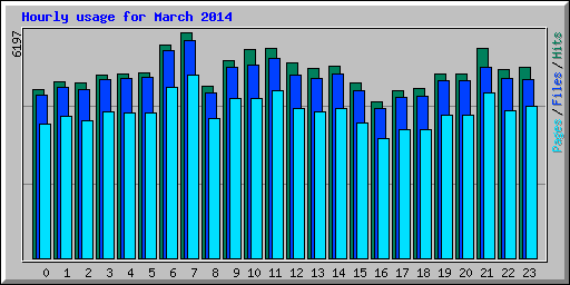 Hourly usage for March 2014