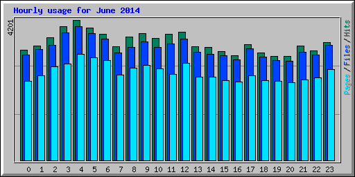 Hourly usage for June 2014