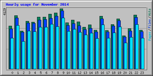 Hourly usage for November 2014