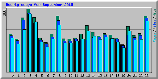 Hourly usage for September 2015