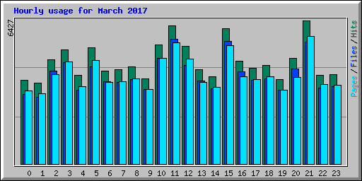 Hourly usage for March 2017